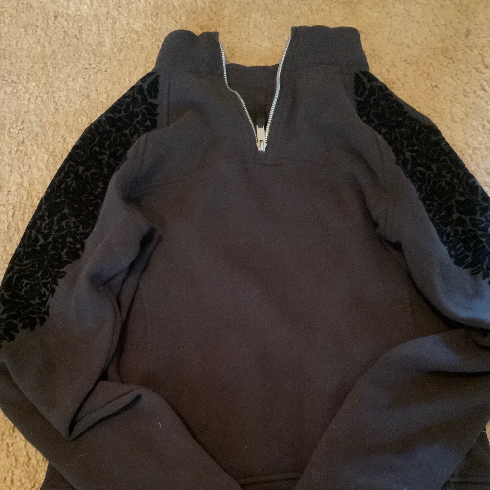 Black cute zip up sweater